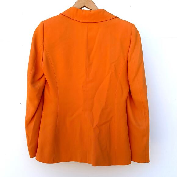 M. K. Em Kaye Vintage Bright Orange Blazer 1970s Size 4 Mod Jacket Colorful - Picture 9 of 10
